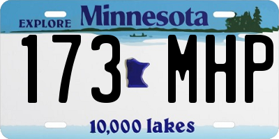 MN license plate 173MHP