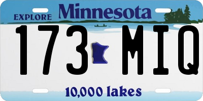 MN license plate 173MIQ