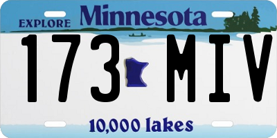 MN license plate 173MIV