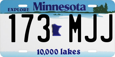 MN license plate 173MJJ
