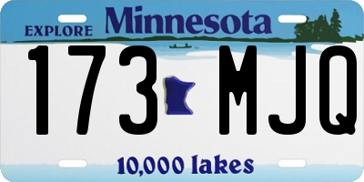 MN license plate 173MJQ