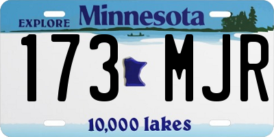 MN license plate 173MJR