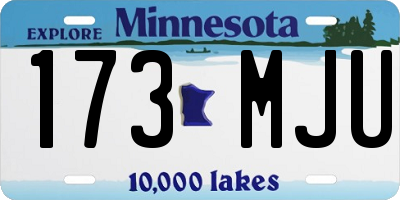 MN license plate 173MJU