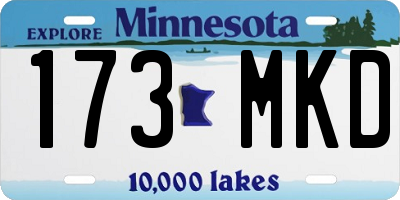 MN license plate 173MKD