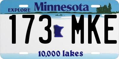 MN license plate 173MKE
