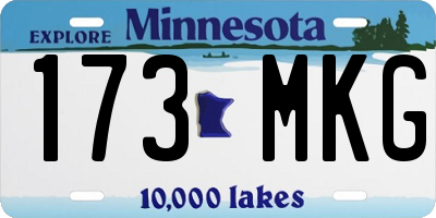 MN license plate 173MKG