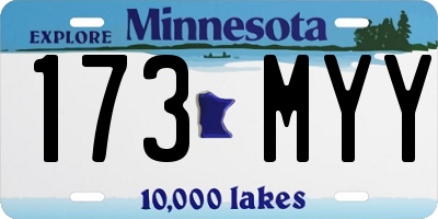 MN license plate 173MYY