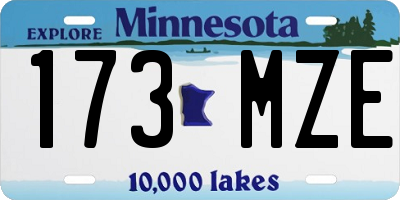 MN license plate 173MZE