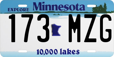MN license plate 173MZG