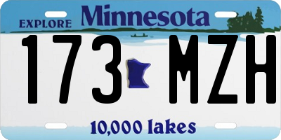 MN license plate 173MZH
