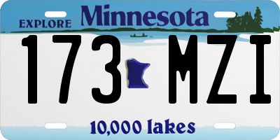 MN license plate 173MZI