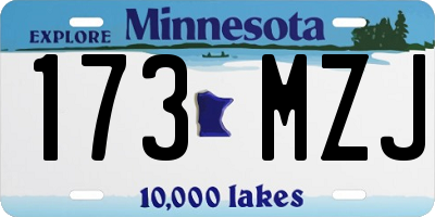 MN license plate 173MZJ