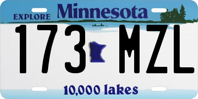 MN license plate 173MZL