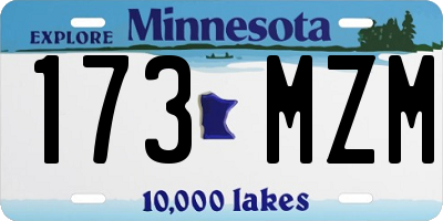 MN license plate 173MZM