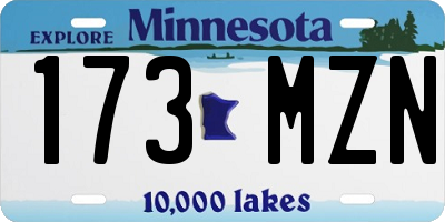 MN license plate 173MZN