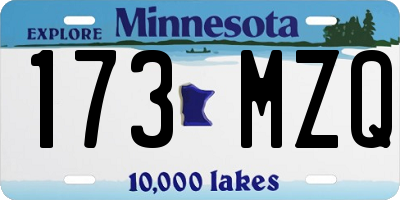 MN license plate 173MZQ