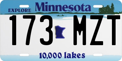 MN license plate 173MZT