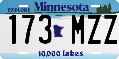 MN license plate 173MZZ