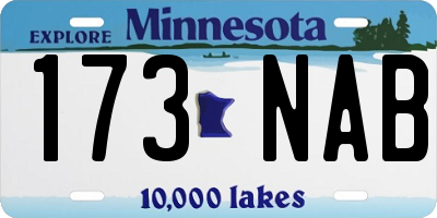 MN license plate 173NAB