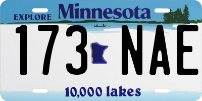 MN license plate 173NAE