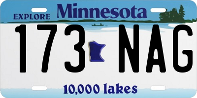 MN license plate 173NAG