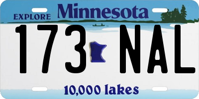 MN license plate 173NAL
