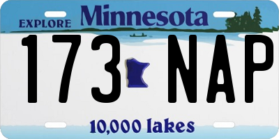 MN license plate 173NAP