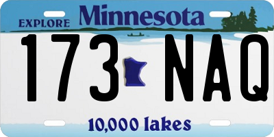 MN license plate 173NAQ