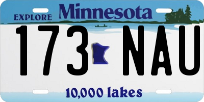 MN license plate 173NAU
