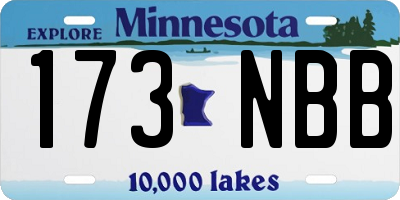 MN license plate 173NBB