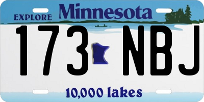 MN license plate 173NBJ