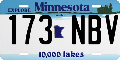 MN license plate 173NBV