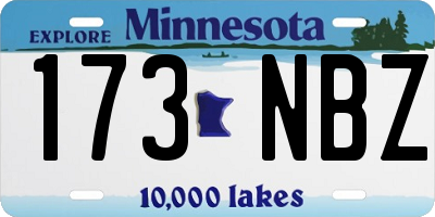 MN license plate 173NBZ