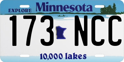 MN license plate 173NCC