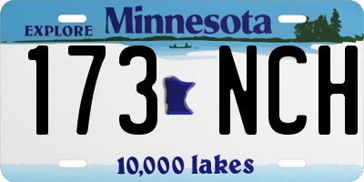 MN license plate 173NCH