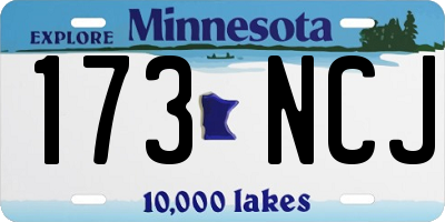MN license plate 173NCJ