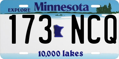 MN license plate 173NCQ