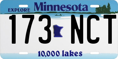 MN license plate 173NCT