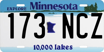 MN license plate 173NCZ