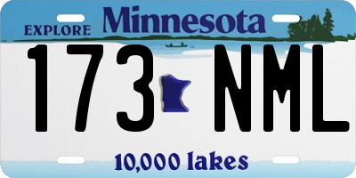 MN license plate 173NML