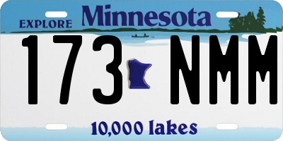 MN license plate 173NMM