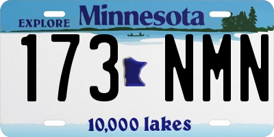 MN license plate 173NMN
