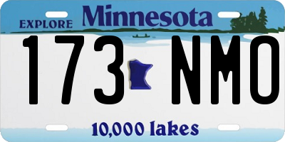 MN license plate 173NMO