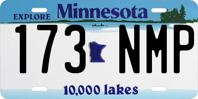 MN license plate 173NMP