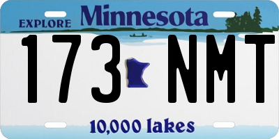 MN license plate 173NMT