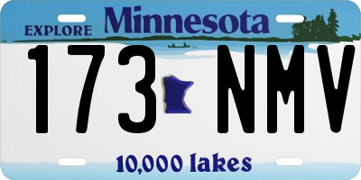 MN license plate 173NMV