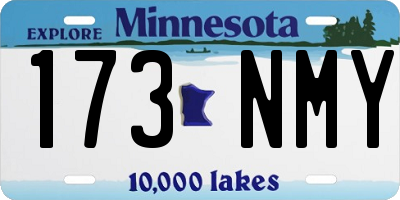 MN license plate 173NMY