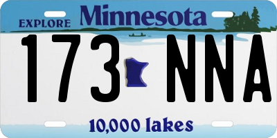 MN license plate 173NNA