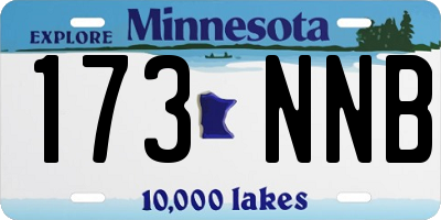 MN license plate 173NNB