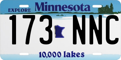 MN license plate 173NNC